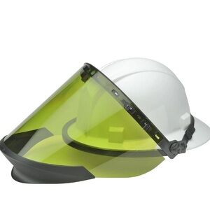 New DeltaPlus Hard Hat & Visor Flash Set Face & Head Protection Safety Eyewear